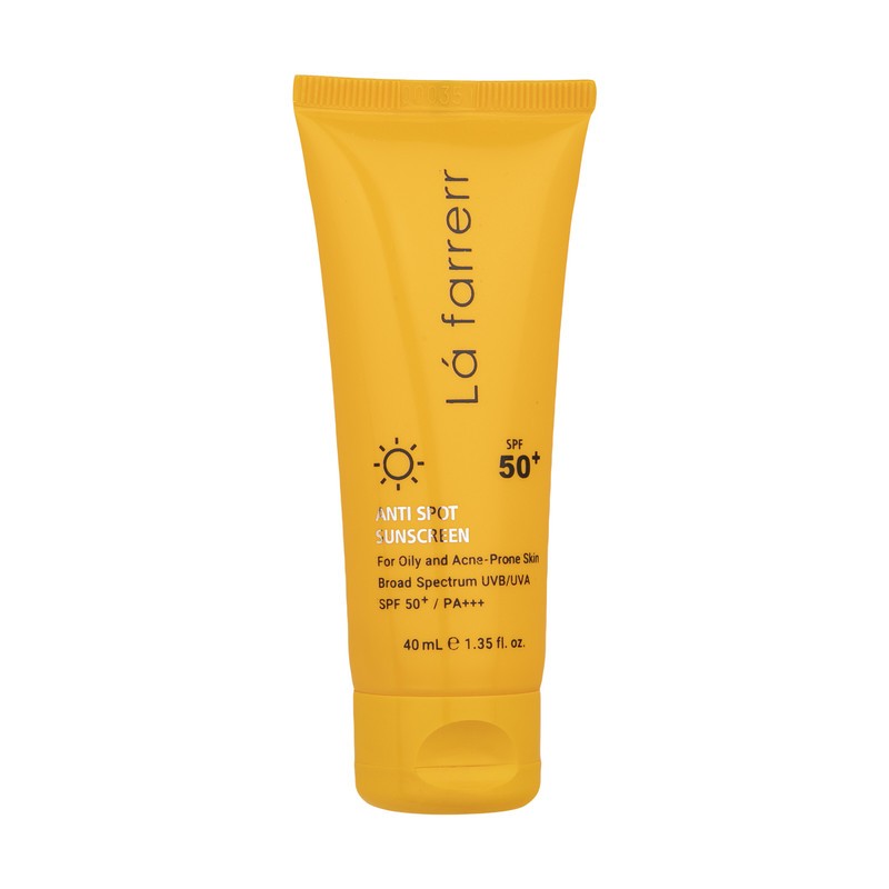 کرم ضدآفتاب و ضدلک بیرنگ لافارر مدل SPF50، مناسب پوستهای چرب، حجم 40 میلیلیتر