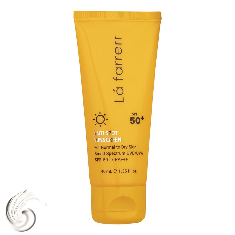 کرم ضدآفتاب و ضدلک بیرنگ لافارر مدل SPF50، مناسب پوستهای خشک و معمولی، حجم 40 میلیلیتر